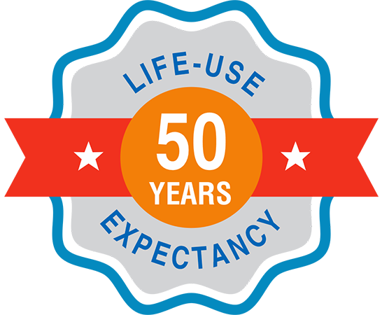 50 YEARS Life use expentancy 50 YEARS Life use expentancy